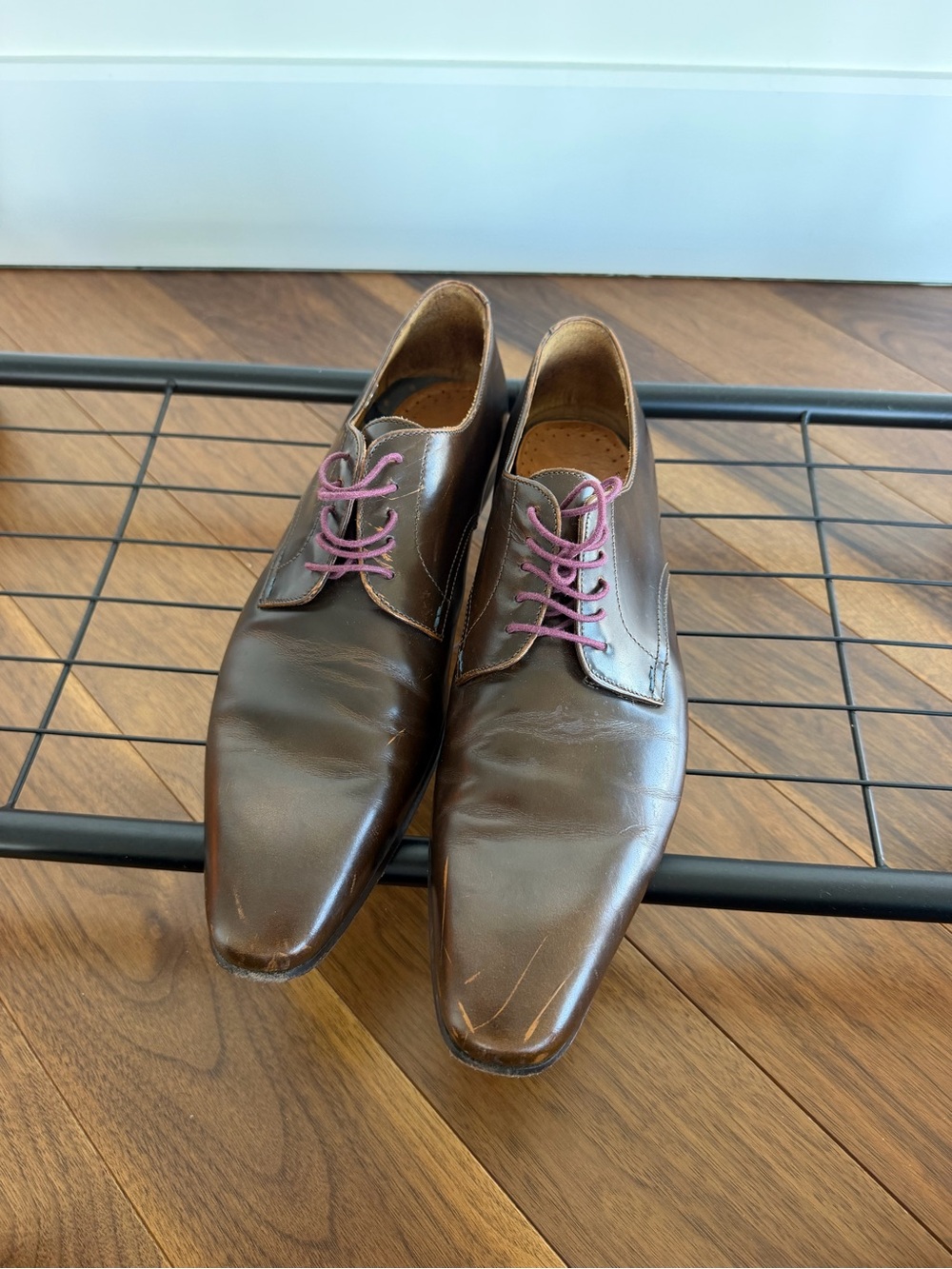 Paul Smith Men's Brown Leather Derby Dress Shoes Size 8 UK / 42 EU US 9